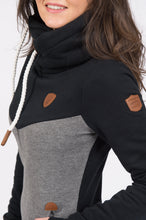Load image into Gallery viewer, NORA - BLACK / DARK HEATHER GREY