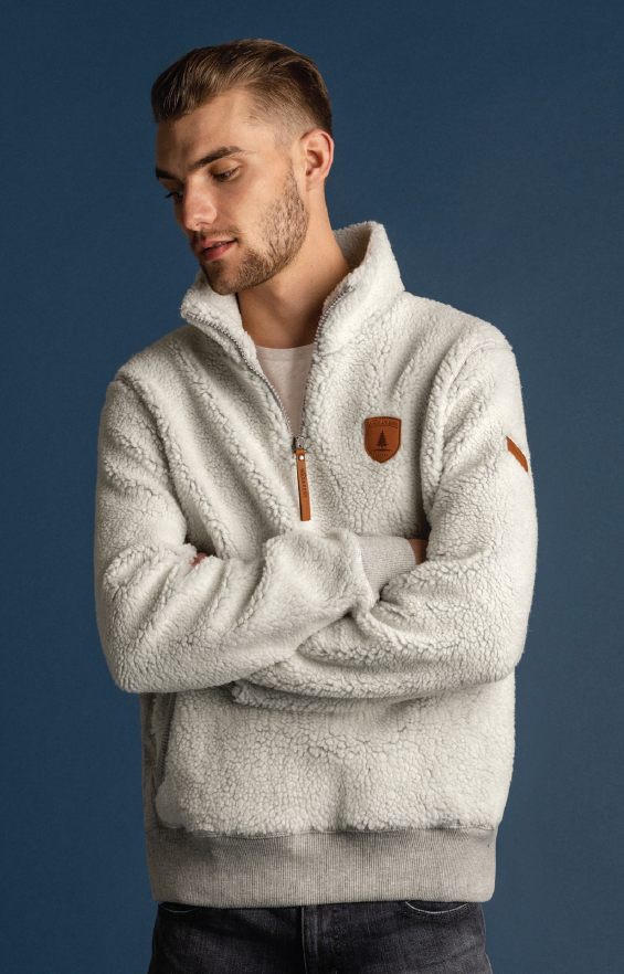 MAYBERRY SHERPA FLEECE - HEATHER GREY